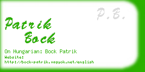 patrik bock business card